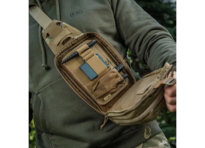 Сумка M-Tac Sling Pistol Bag Elite Hex з липучкою Multicam/Coyote Фото 4
